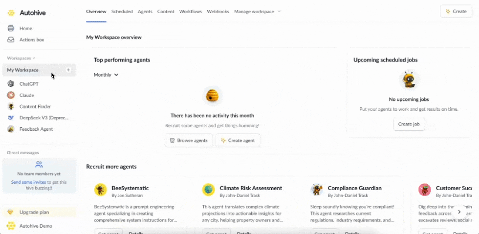 How to browse agents