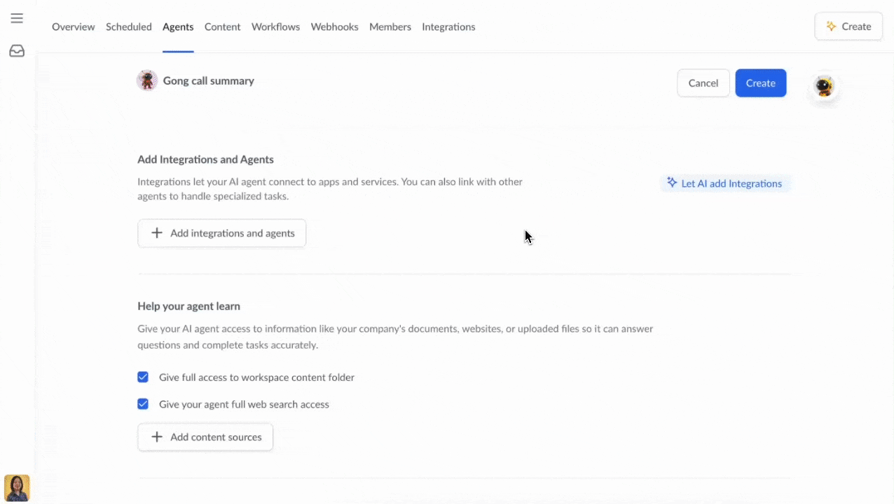 How to find the Gong integration