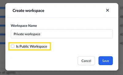 Create a new workspace